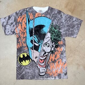 DC Comics Batman Joker All Over Print Graphic T Shirt Mens Size Medium Sport